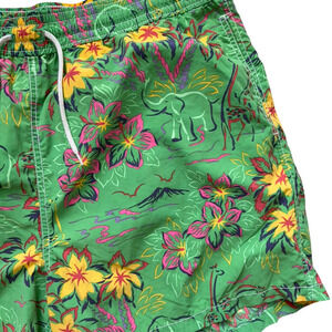Polo Ralph Lauren Swim Trunks Mens Size 2XL Green Tropical Jungle Pockets Lined